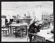 Student reading in Joyner Library